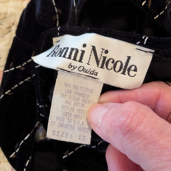 Ronni Nicole Black Maxi Dress with White Embroidered Accents - Picture 6 of 6